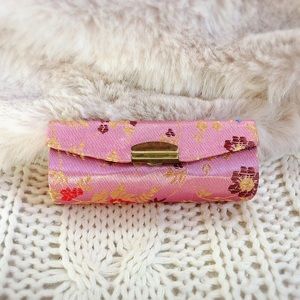 Pink Silk Lipstick Case
